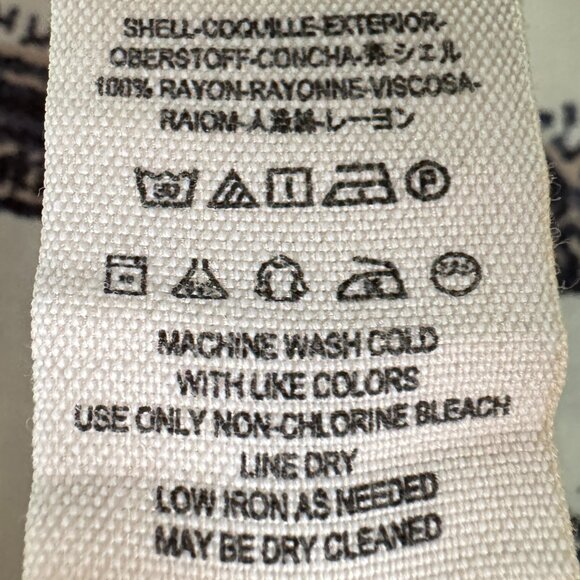 Free People White Bandana Print Long Sleeve Button Up Shirt Relaxed Fit Large - Picture 14 of 14